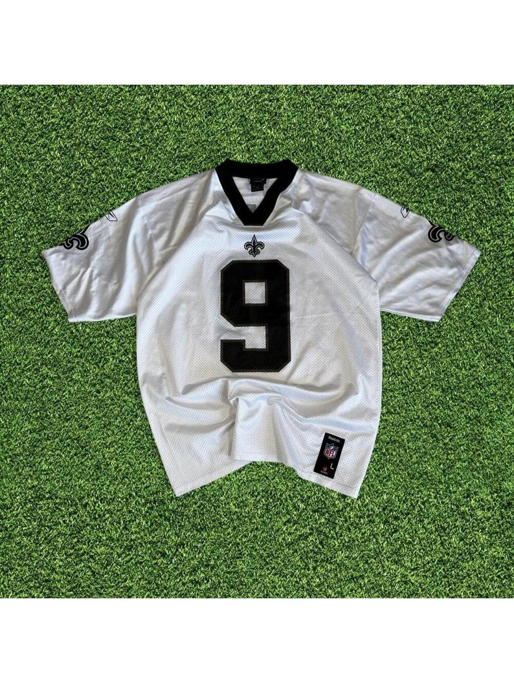 Vintage Reebok Drew Brees New Orleans Saints White Jersey #9